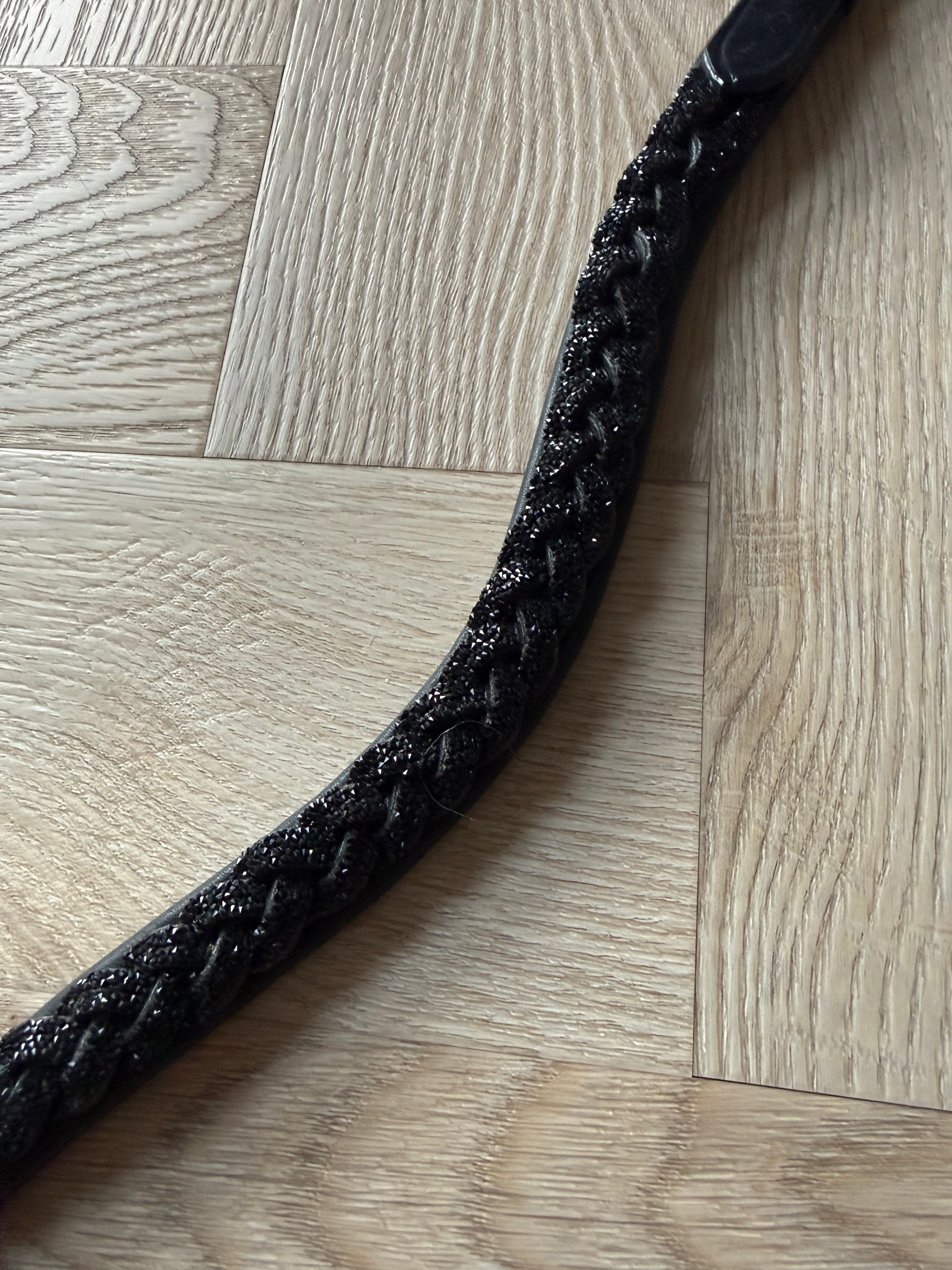 PH deluxe pandebånd braid black glitter
