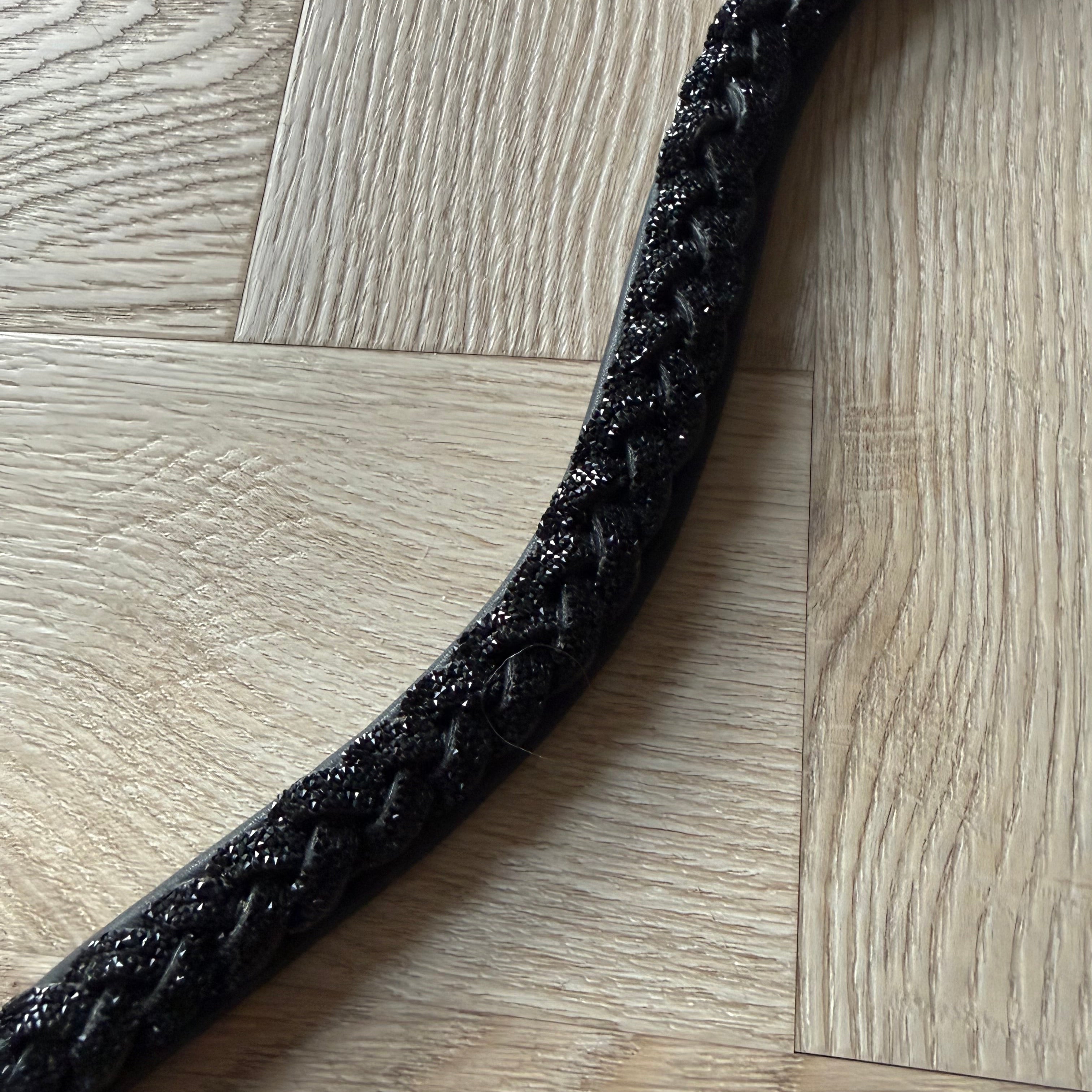 PH deluxe pandebånd braid black glitter