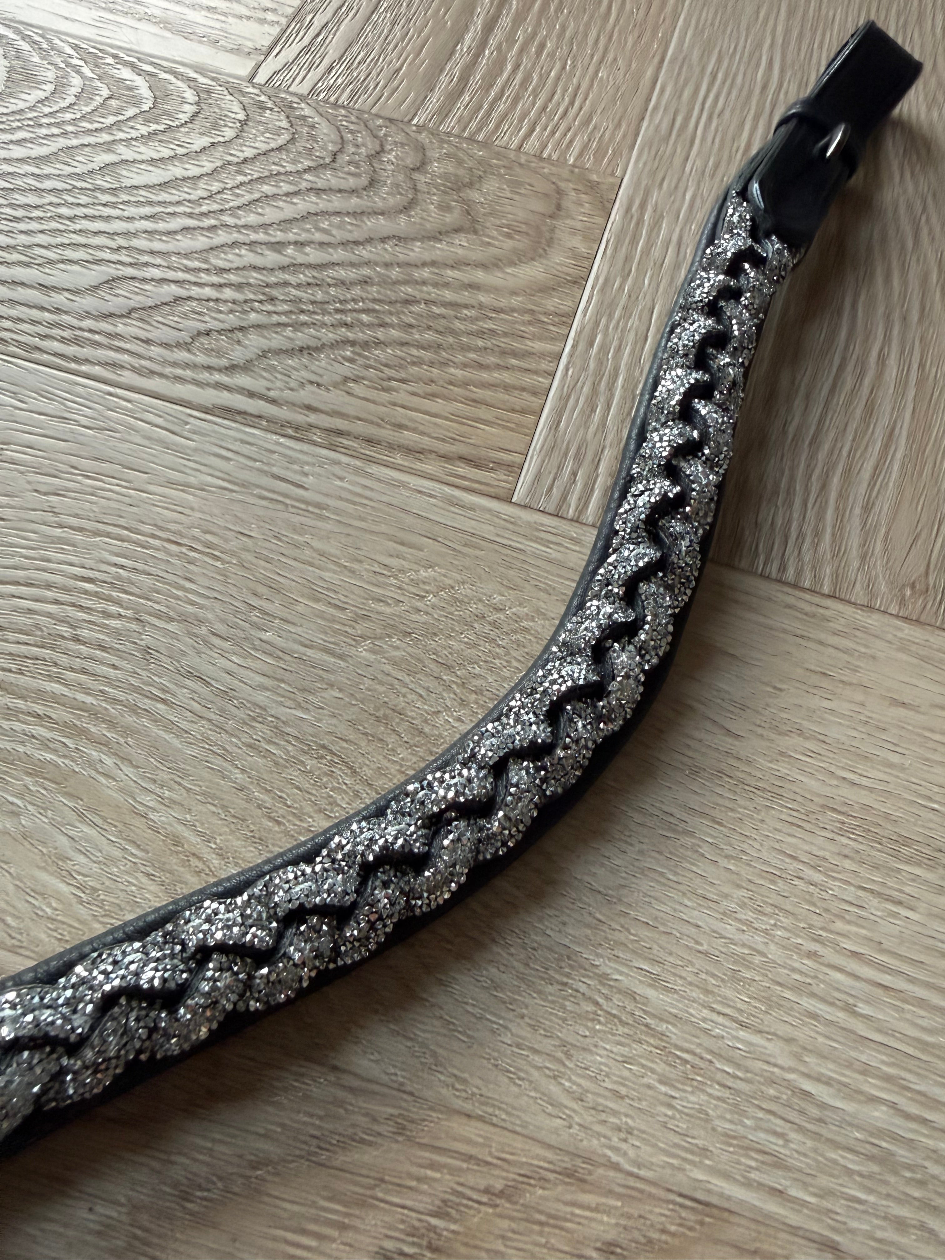 PH deluxe pandebånd braid silver glitter