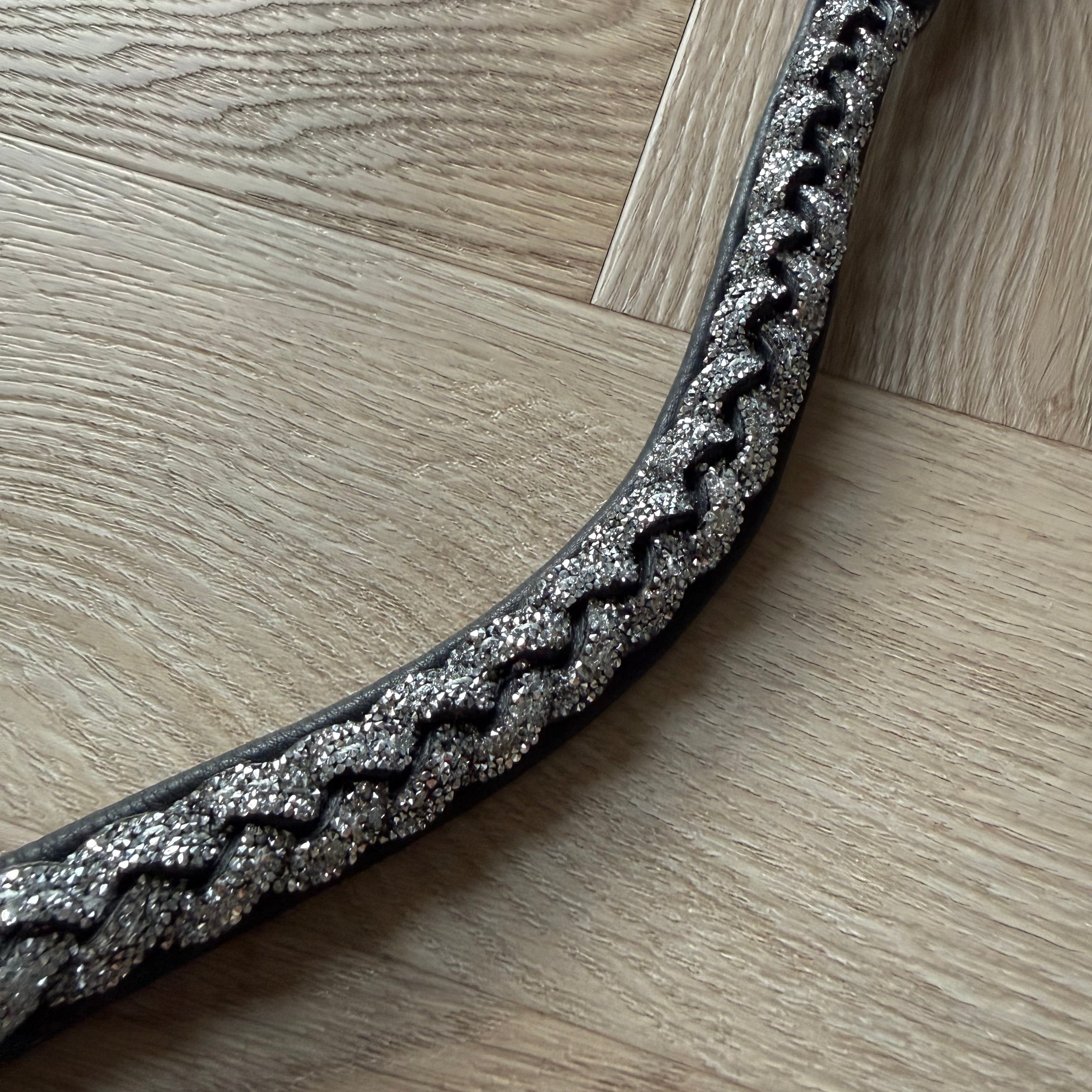 PH deluxe pandebånd braid silver glitter