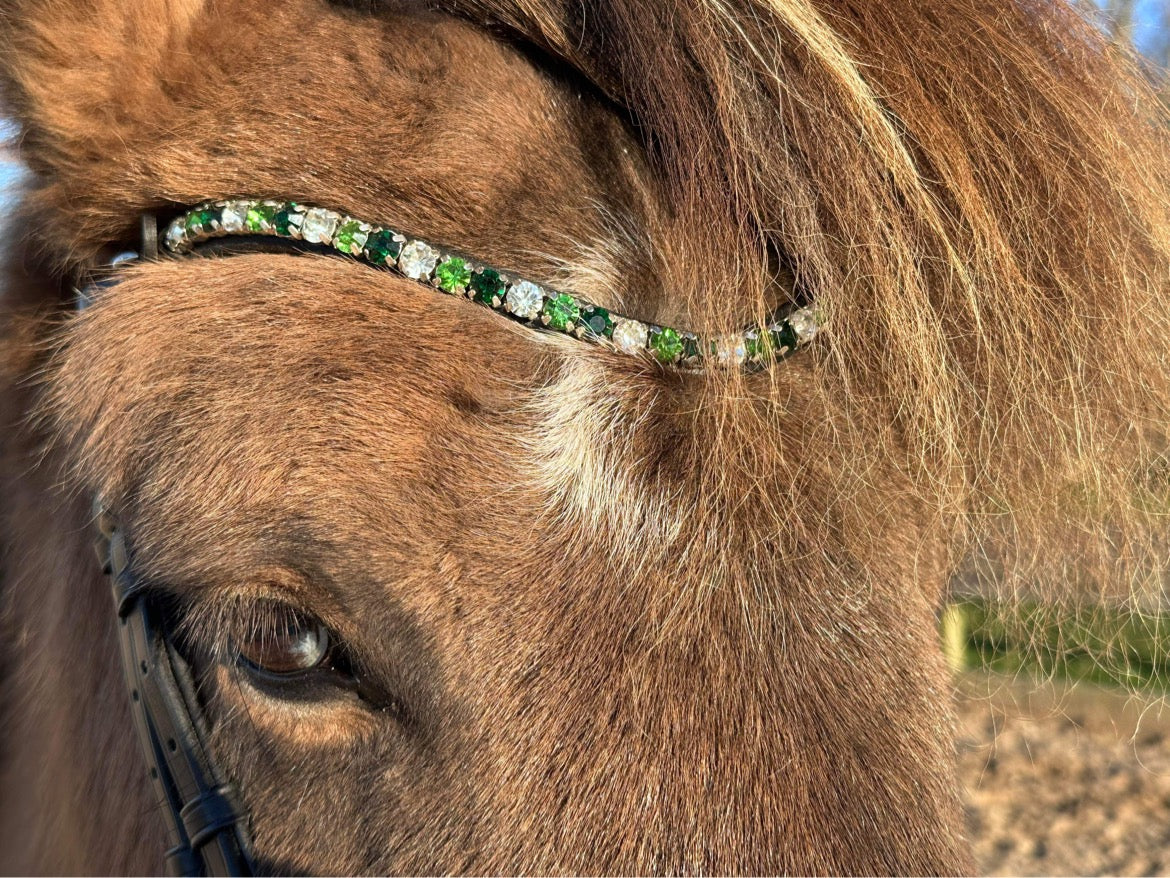 PH deluxe pandebånd “DIAMOND fine” green - Aríus Icehorse Line