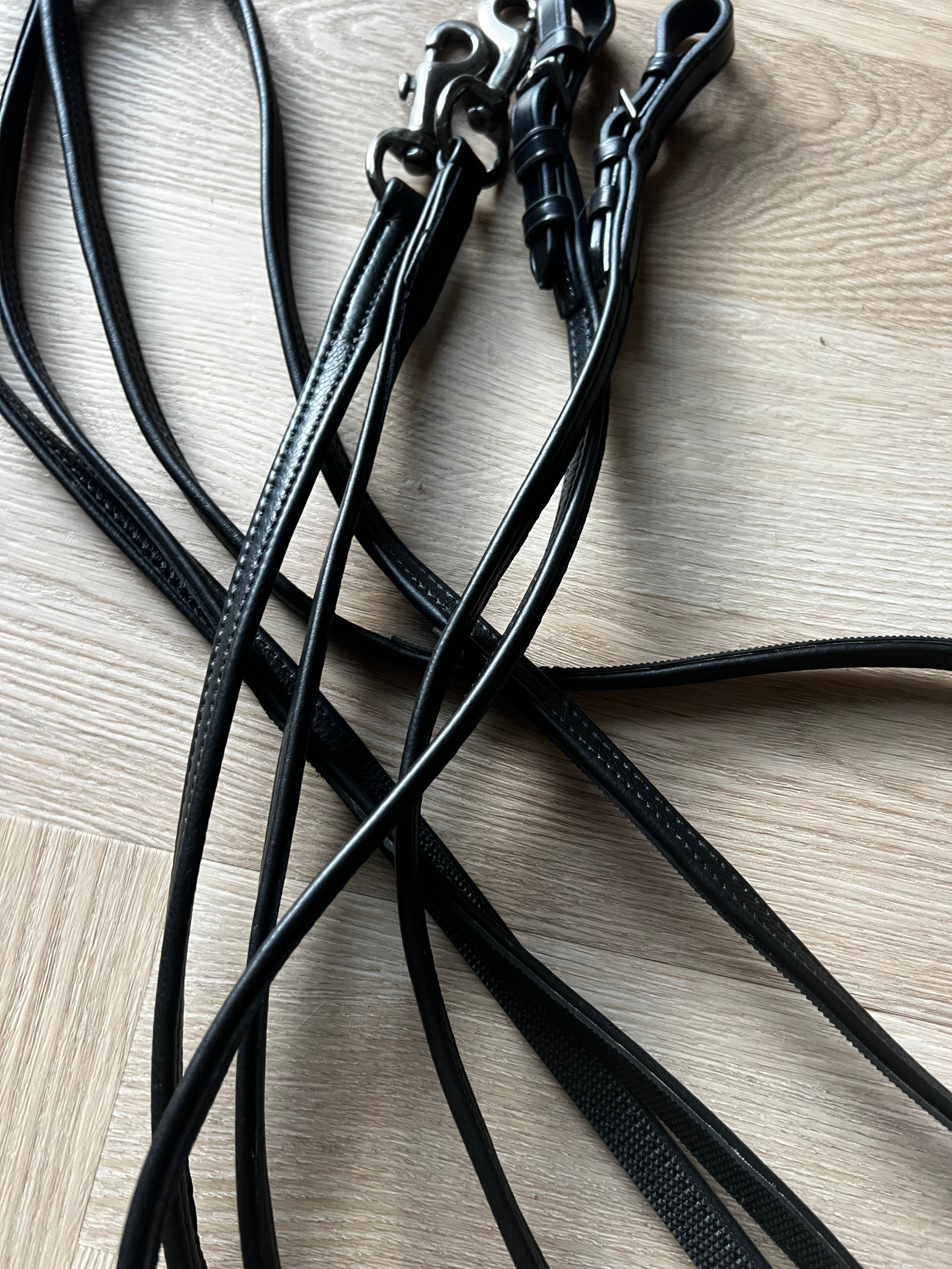 PH xtra soft læder griptøjle uden stoppere BLACK - Aríus Icehorse Line
