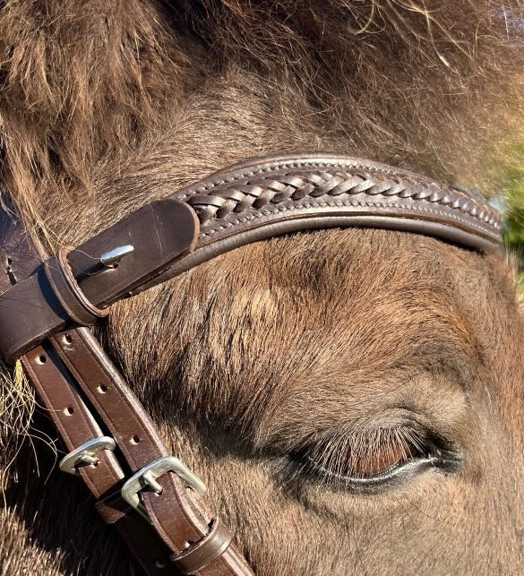 PH deluxe pandebånd braid exclusive - brown - Aríus Icehorse Line