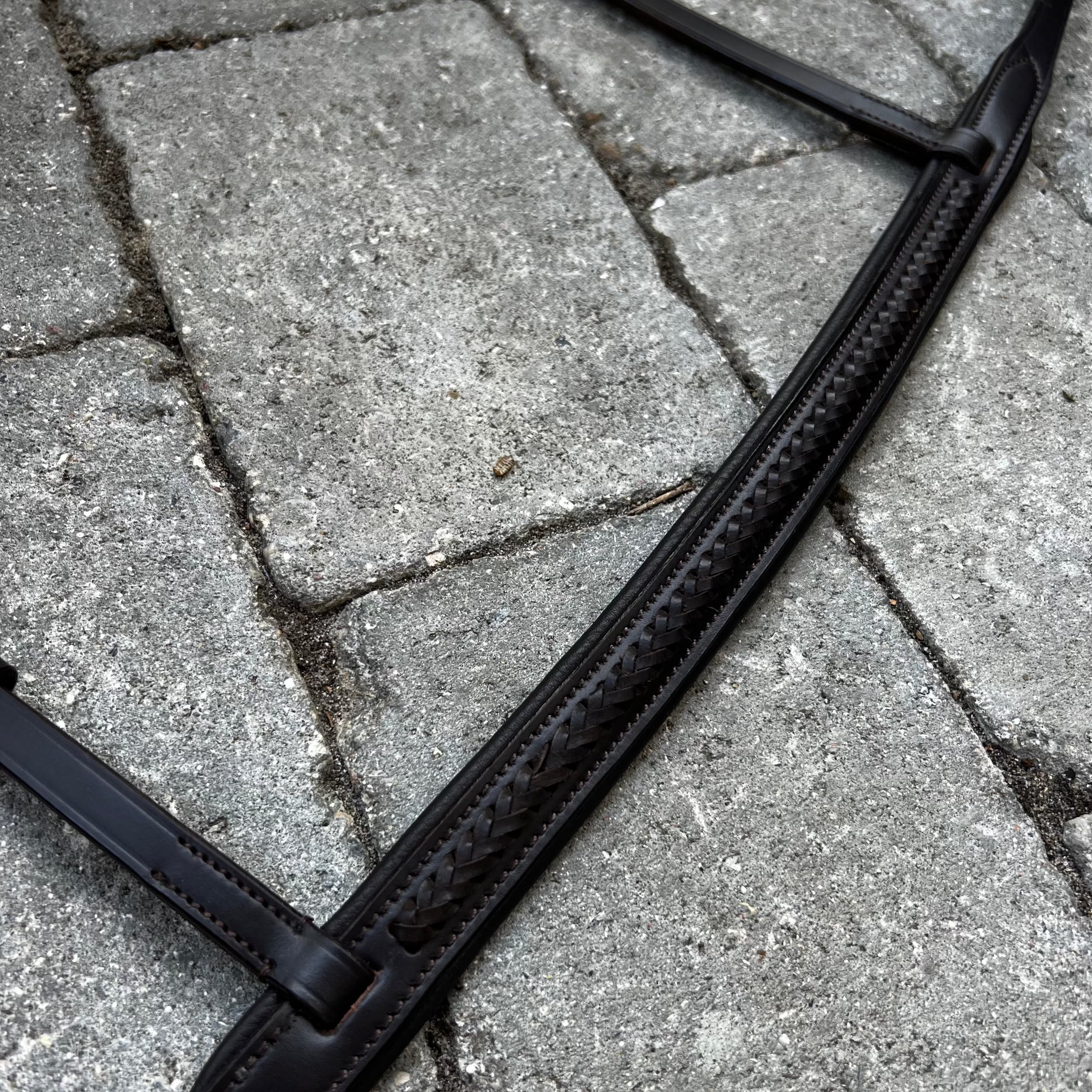 PH deluxe engelsk næserem braid exclusive brown - Aríus Icehorse Line