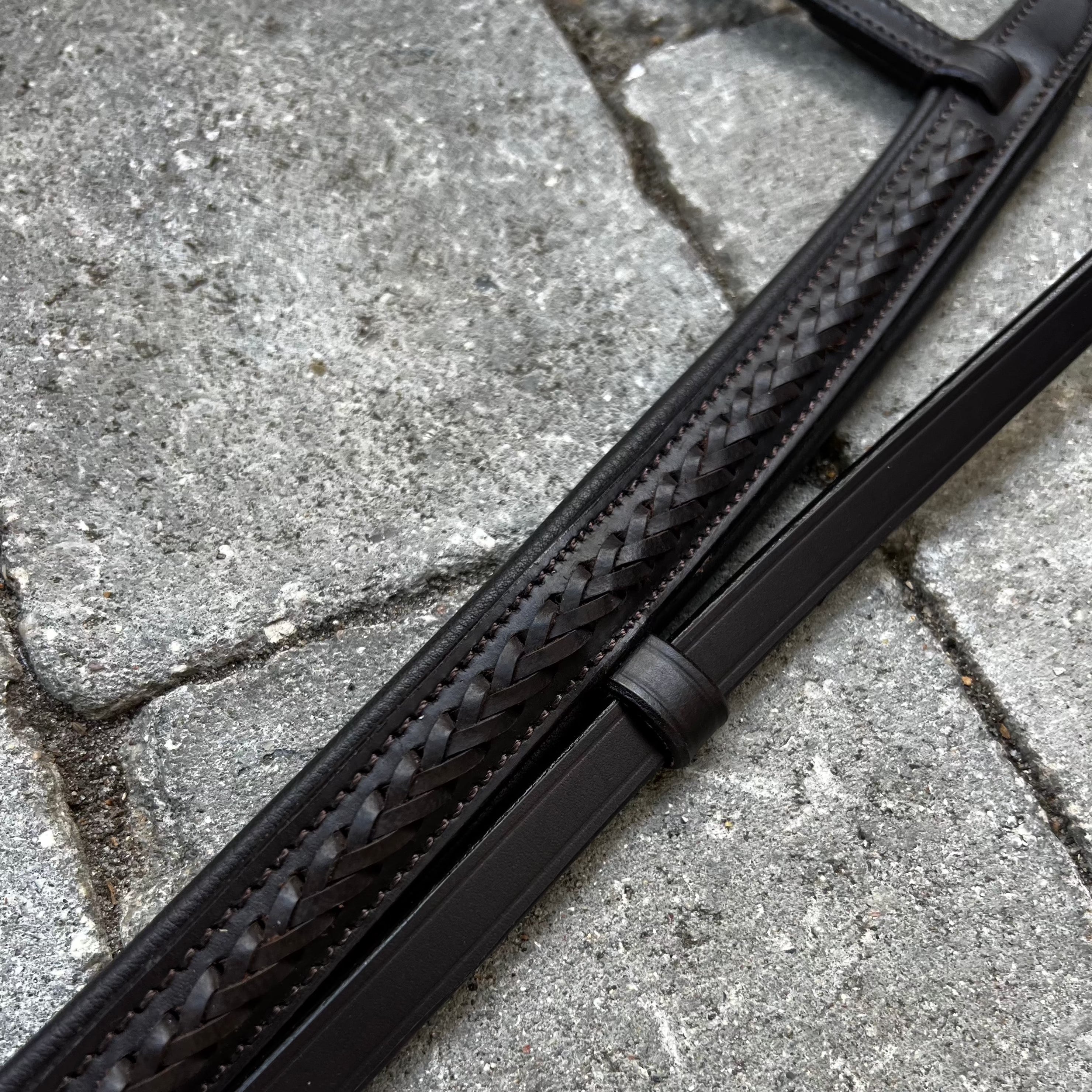 PH deluxe kombineret næserem braid exclusive brown - Aríus Icehorse Line
