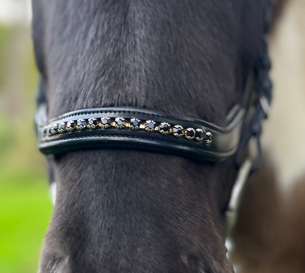 PH deluxe næserem engelsk anatomic “diamond black” - Aríus Icehorse Line
