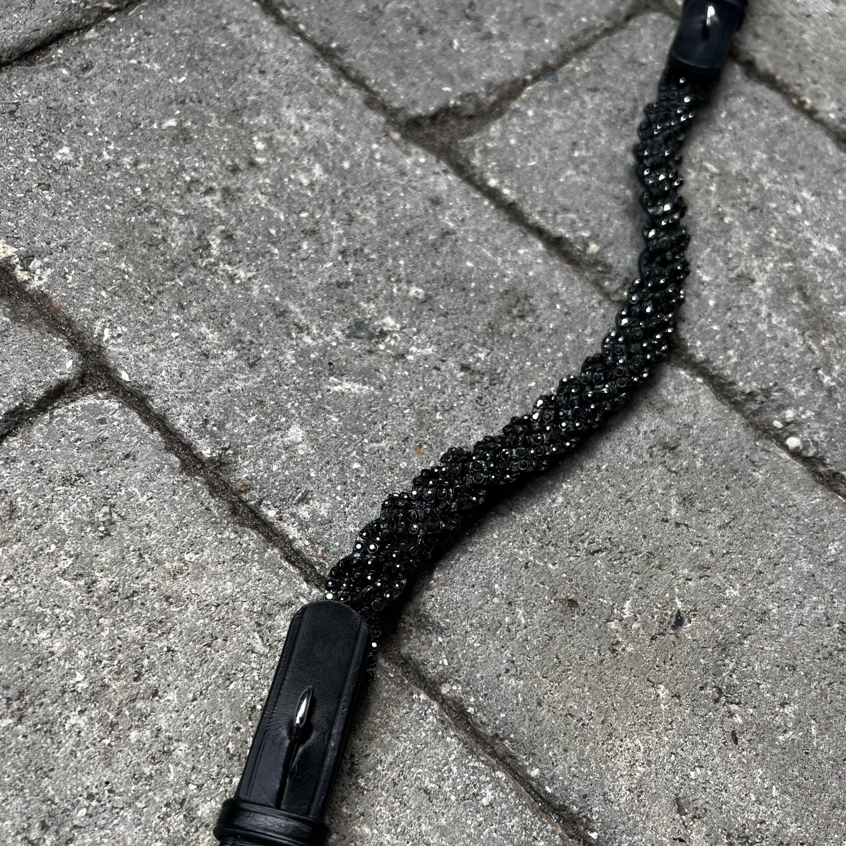 PH deluxe pandebånd diamond braid black - Aríus Icehorse Line