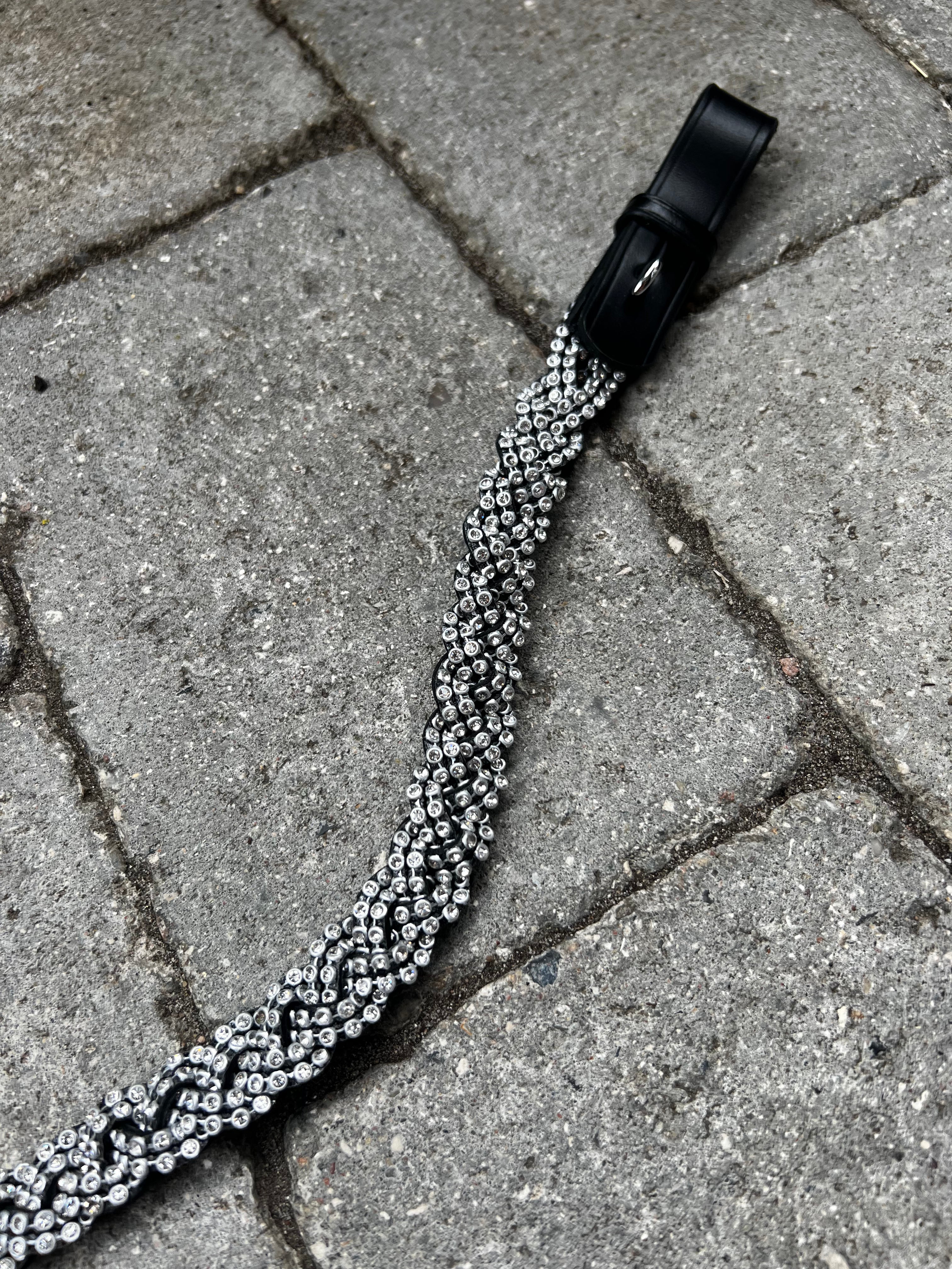 PH deluxe pandebånd diamond braid white - Aríus Icehorse Line