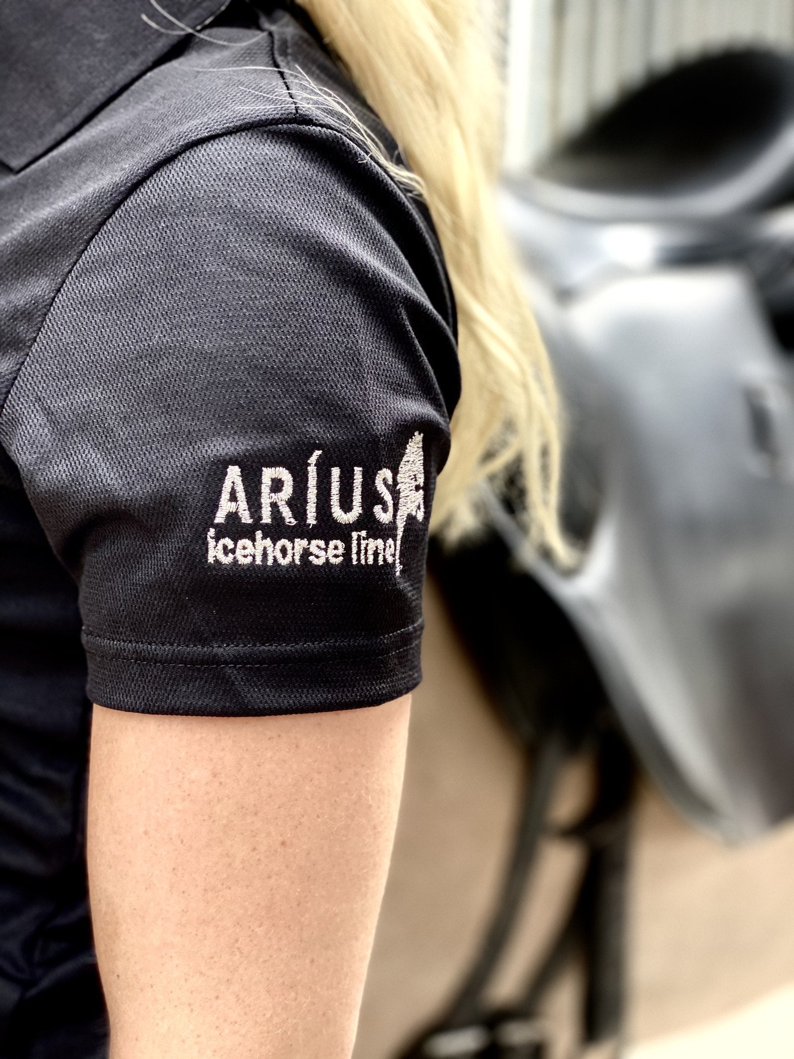 Aríus kortærmet trænings polo sort - Aríus