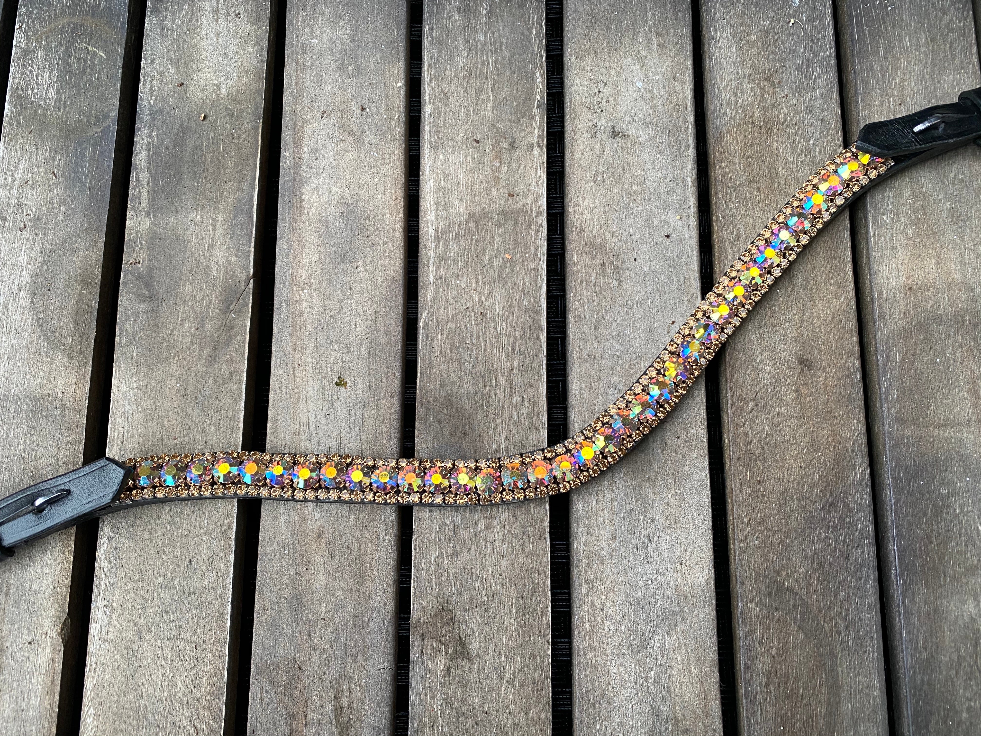 PH deluxe pandebånd diamond 3 rows golden rainbow - Aríus