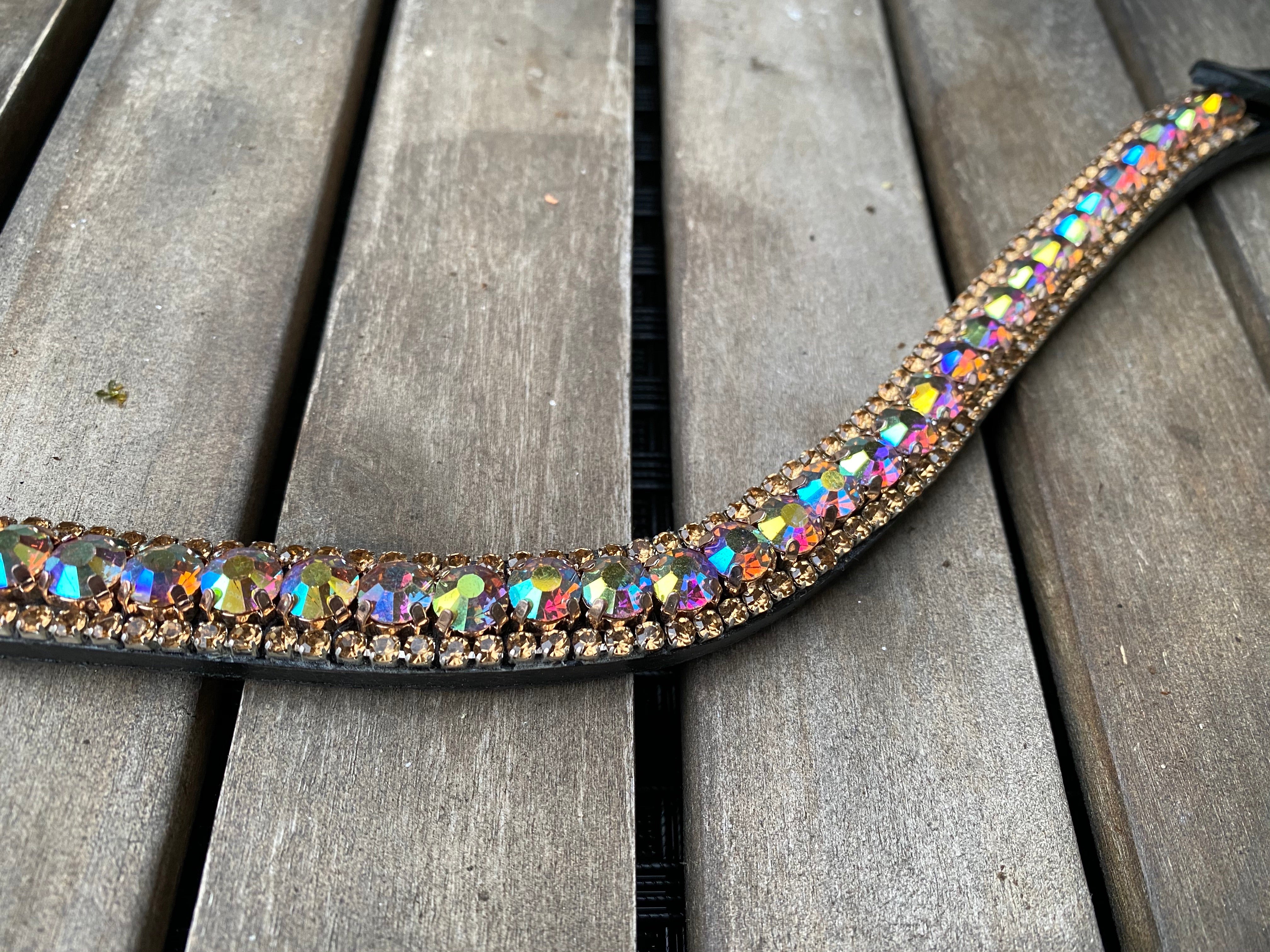 PH deluxe pandebånd diamond 3 rows golden rainbow - Aríus