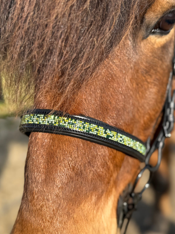 PH deluxe English noseband green magic