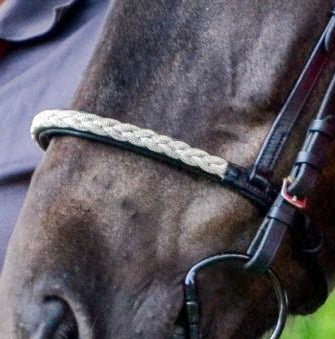 PH deluxe engelsk næserem silver braid - Aríus Icehorse Line