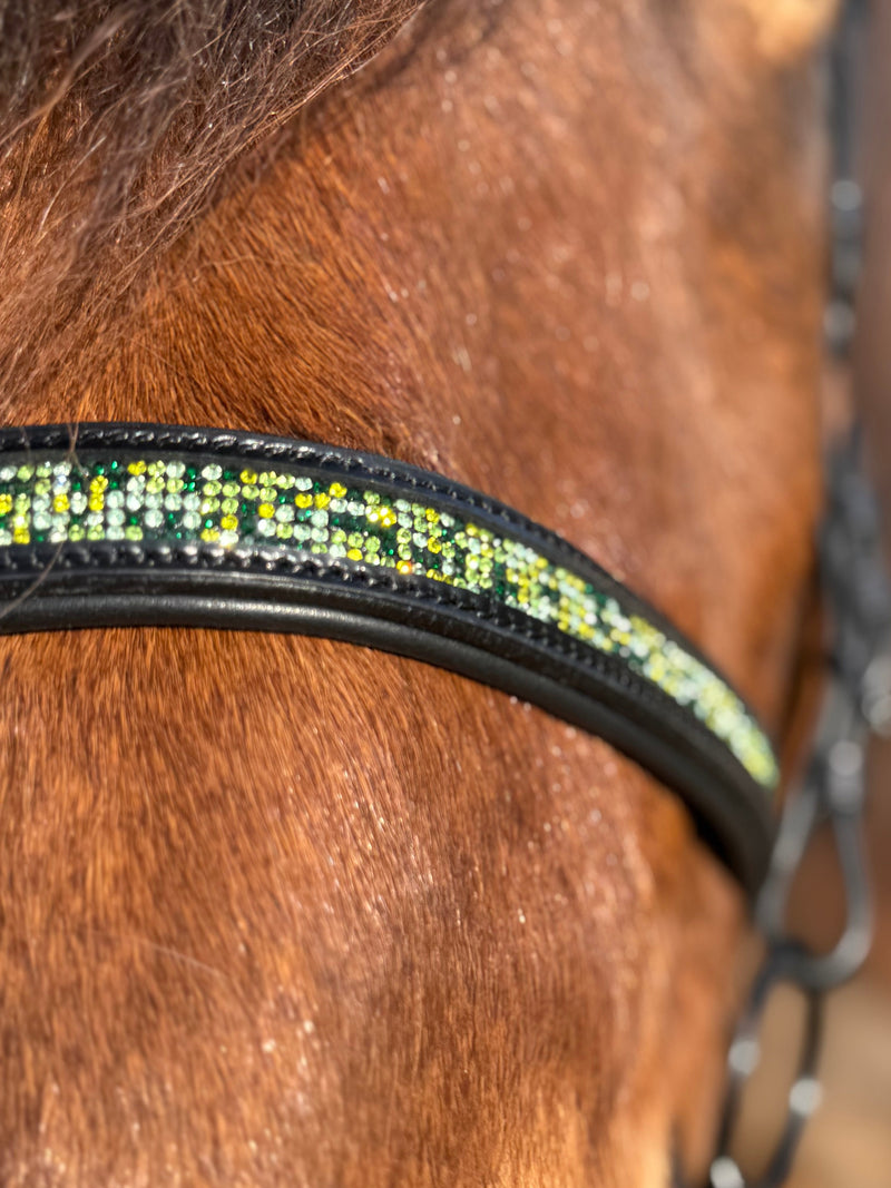 PH deluxe English noseband green magic