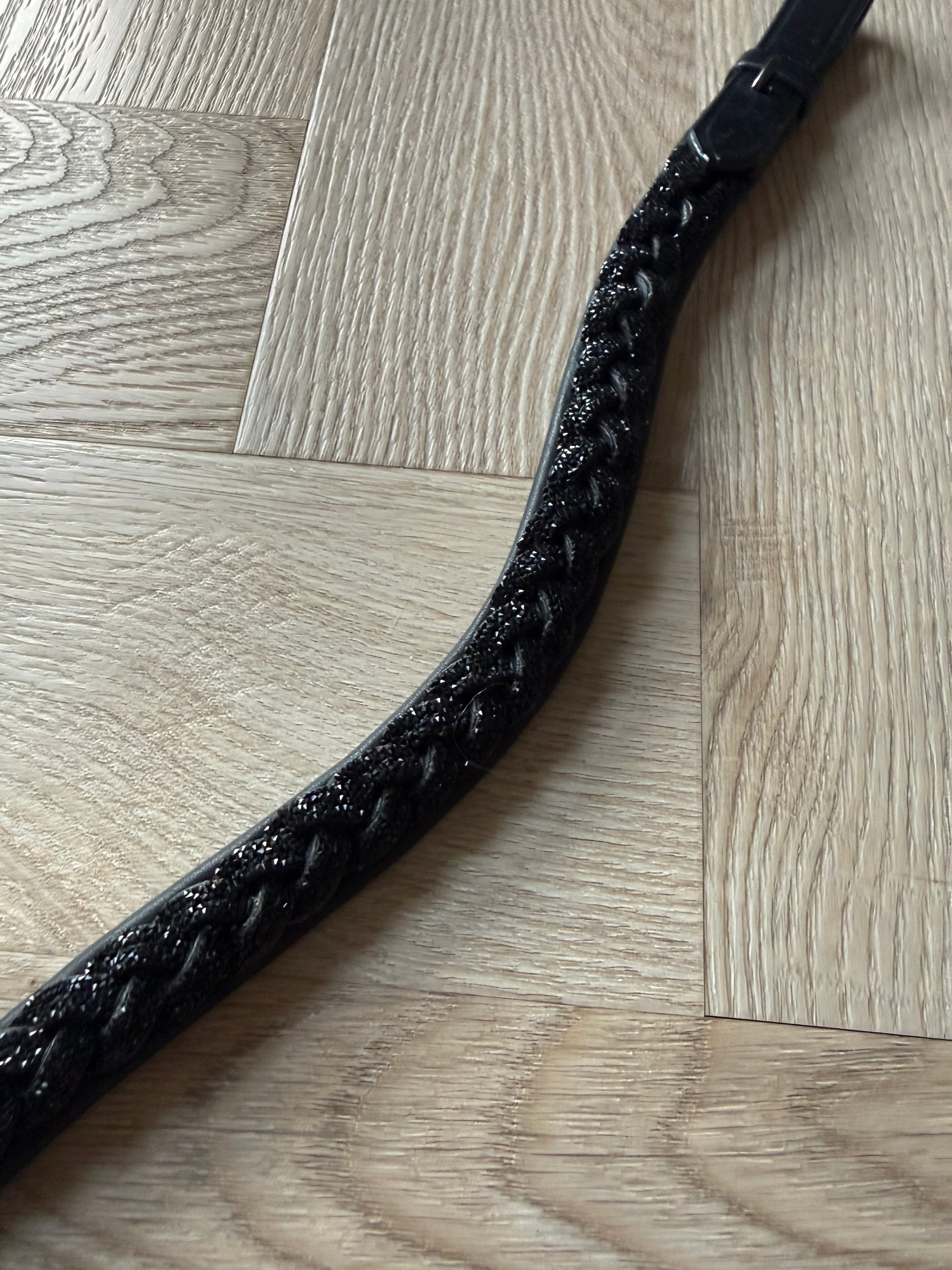 PH deluxe pandebånd braid black glitter