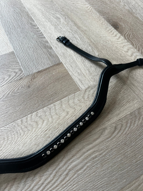 PH deluxe noseband English anatomical "diamond black&white"