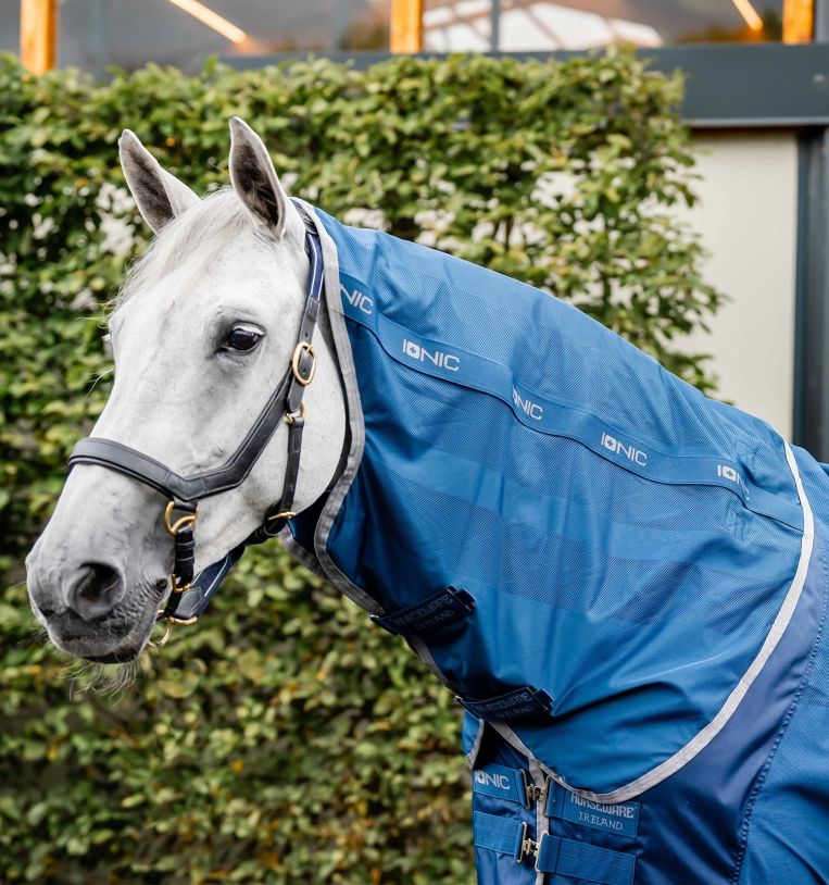Horseware Rambo Ionic therapy mesh cooler hood - Aríus Icehorse Line