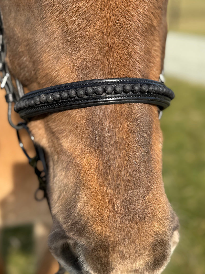 PH deluxe English noseband black lava