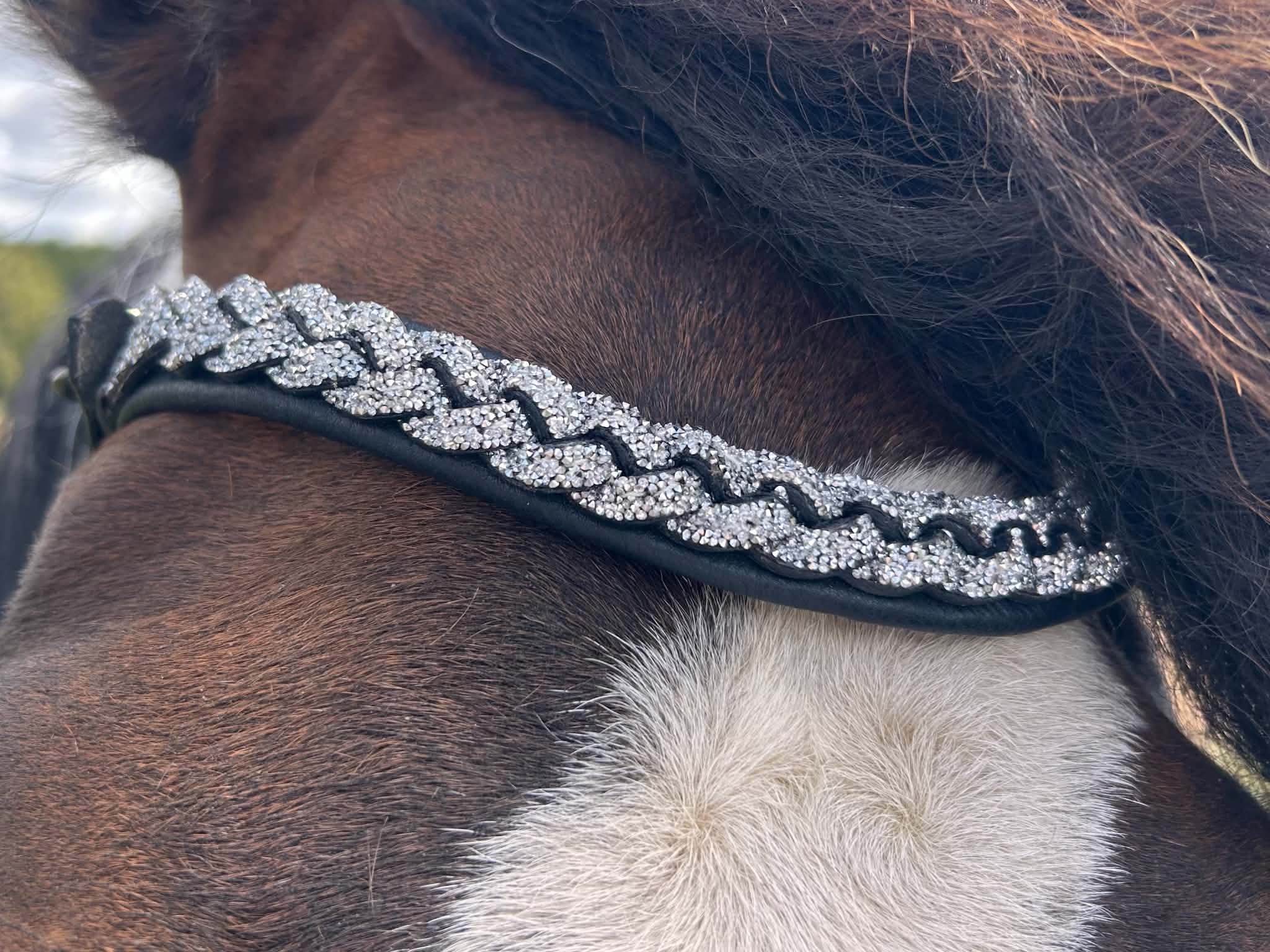 PH deluxe pandebånd braid silver glitter