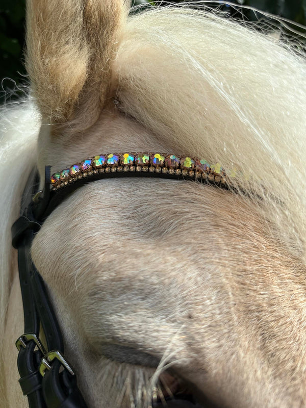 <transcy>PH deluxe headband diamond 3 rows golden rainbow</transcy>