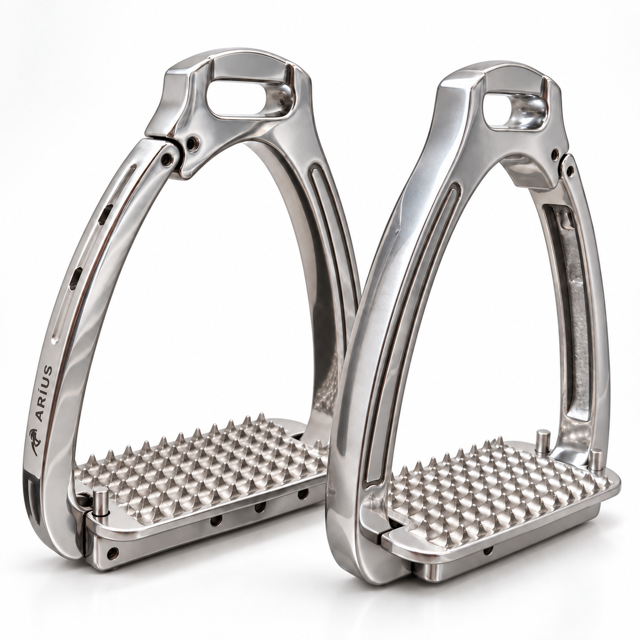 Aríus safety stigbøjler, silver