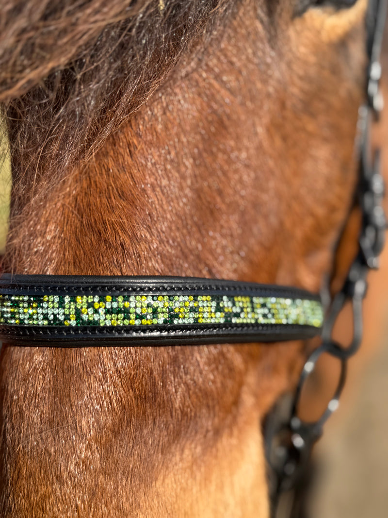 PH deluxe English noseband green magic