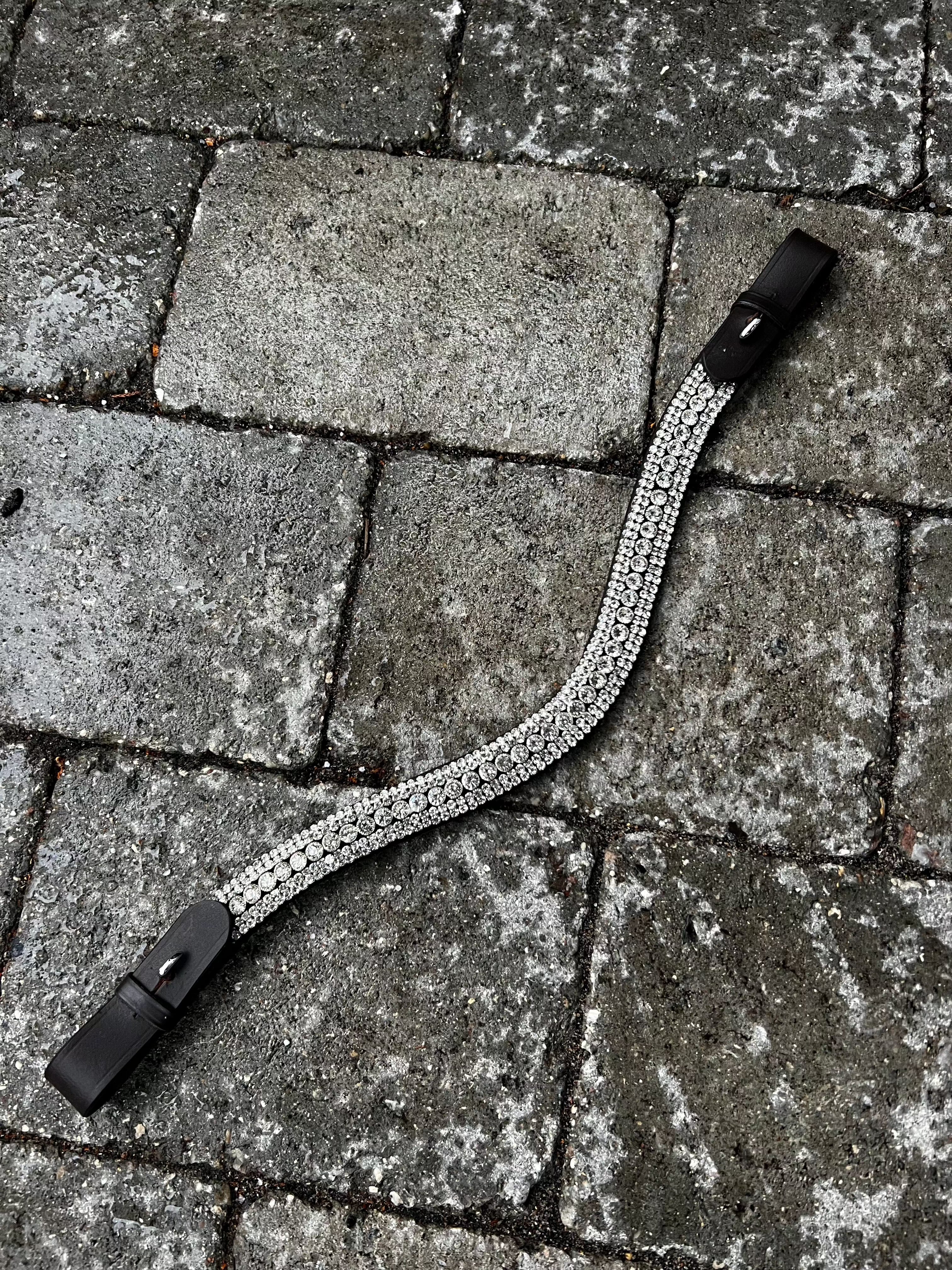 PH deluxe pandebånd brilliant white - brown - Aríus Icehorse Line