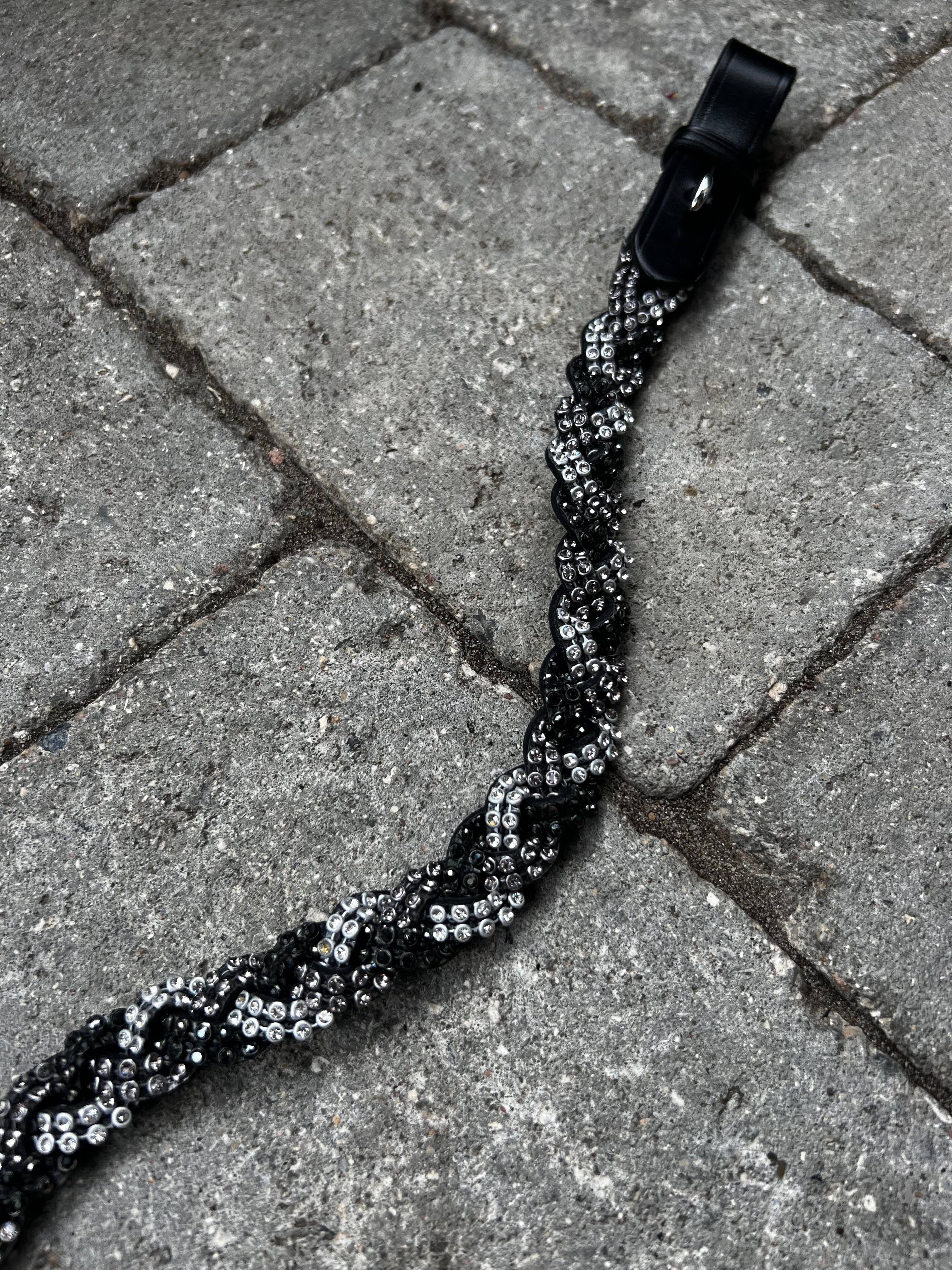 PH deluxe pandebånd diamond braid black/grey/white - Aríus Icehorse Line