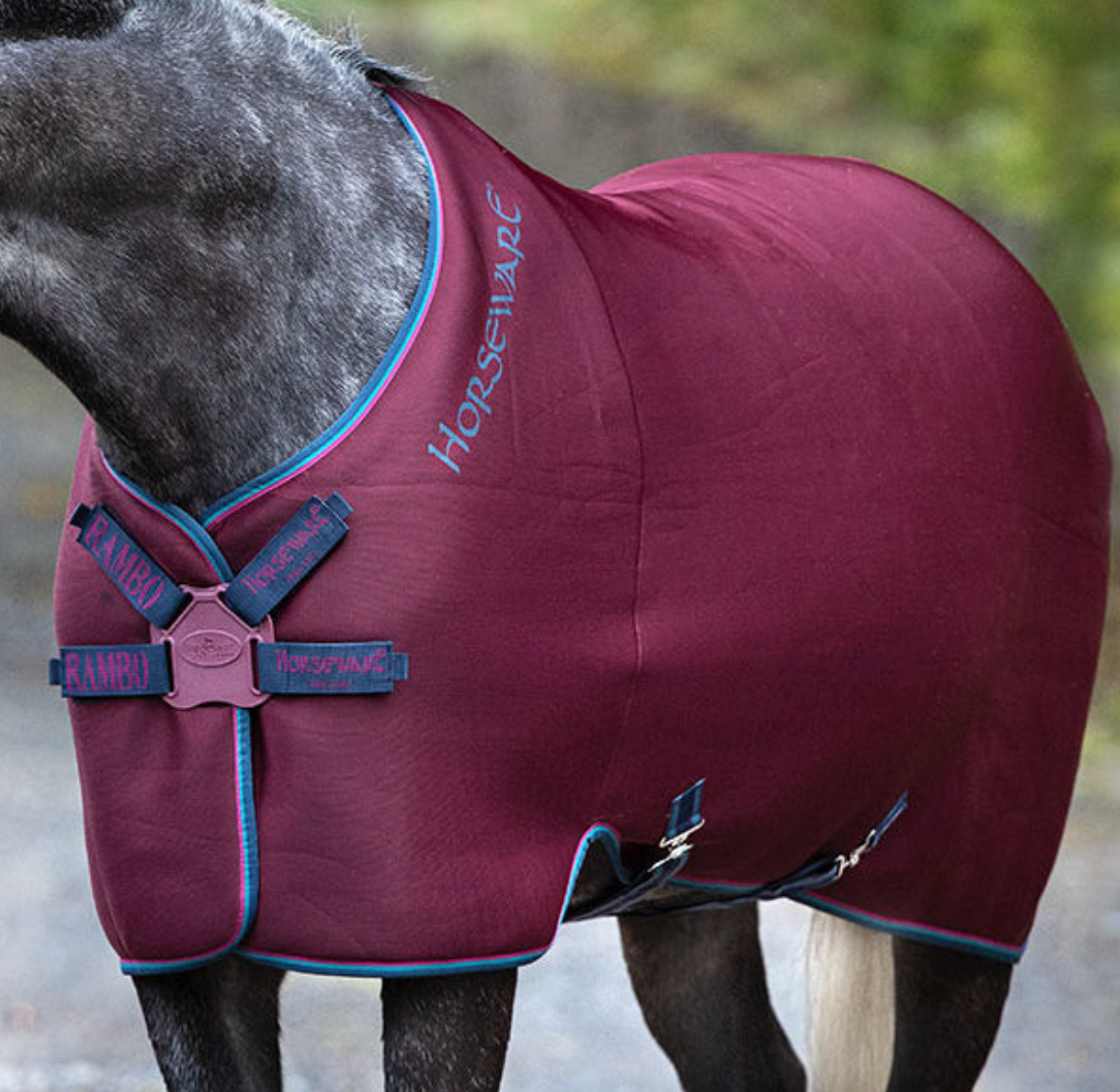 Horseware Rambo Airmax cooler dækken lyngfarvet - Aríus Icehorse Line
