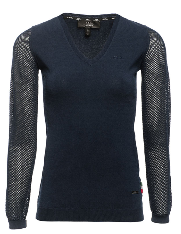 AA PLATINUM STRIKTRØJE PERFORATED navy blå - Aríus