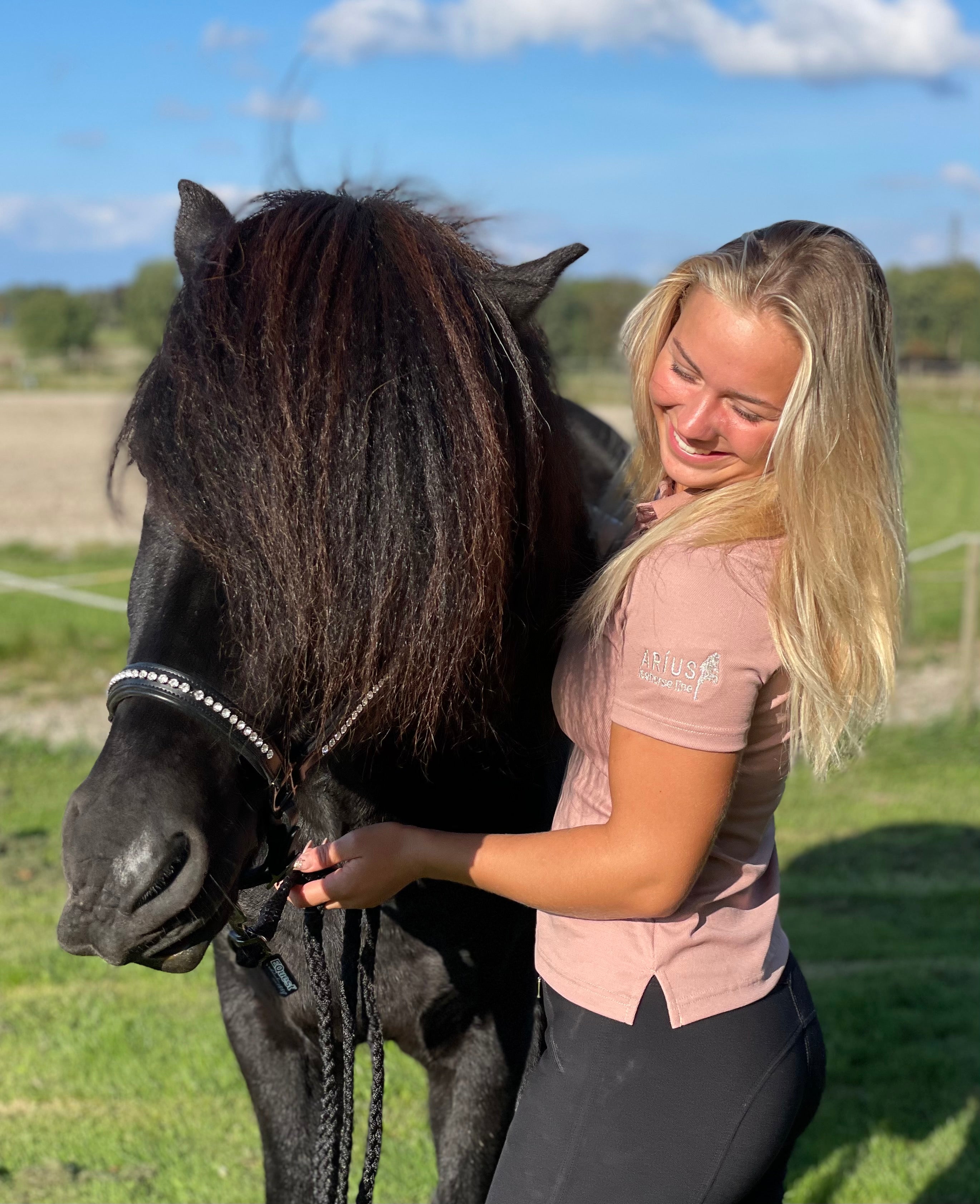Aríus kortærmet trænings polo mudfarvet - Aríus