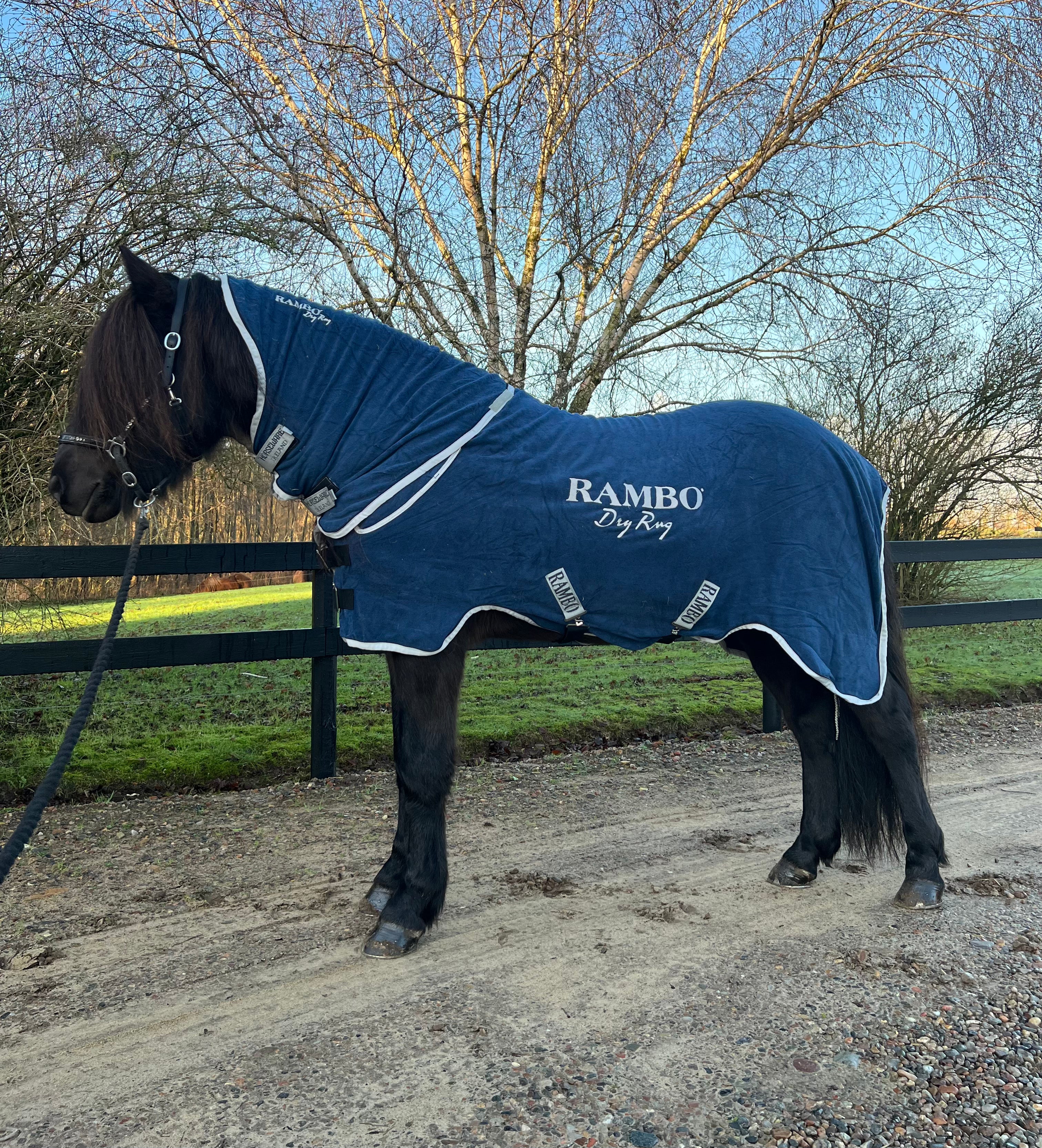 Horseware Rambo Dry Rug microfibre, blå - Aríus Icehorse Line