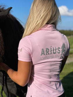 Aríus kortærmet trænings polo lyserød - Aríus